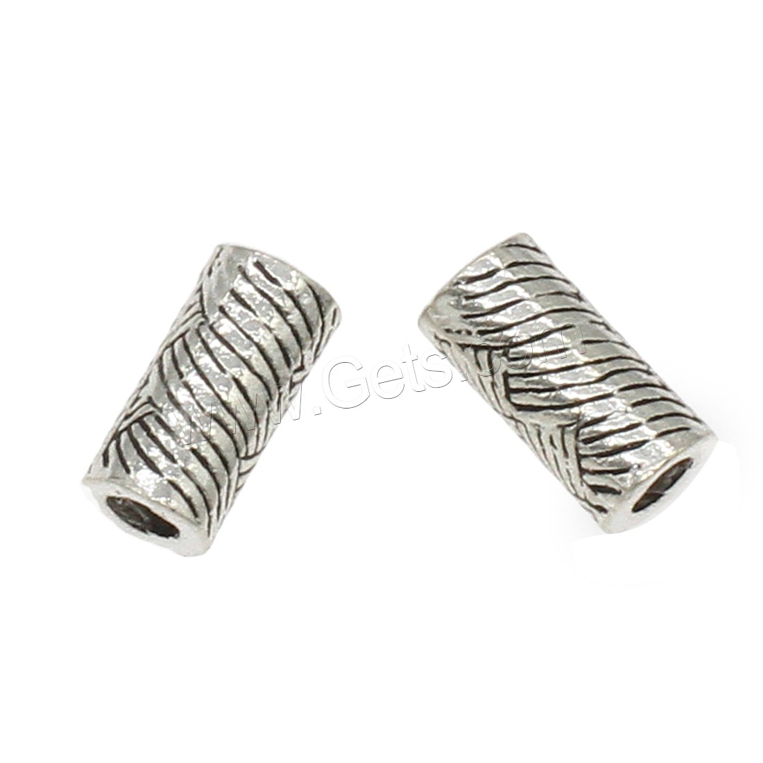 Zinc Alloy Straight Tube, Column, plated, more colors for choice, 5x10mm, Hole:Approx 2.5mm, Approx 833PCs/KG, Sold By KG
