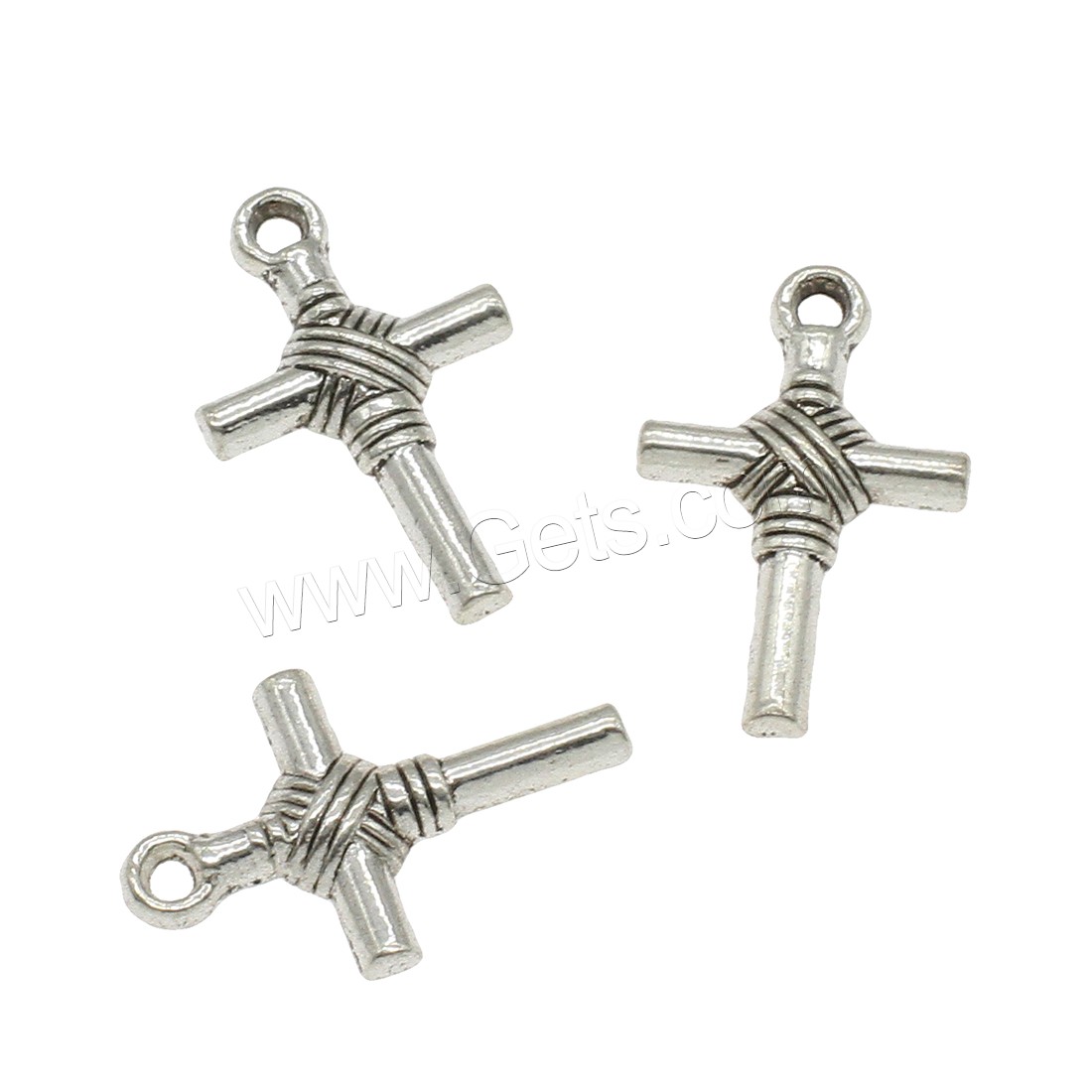 Zinc Alloy Cross Pendants, plated, more colors for choice, 15x23x2mm, Hole:Approx 2mm, Approx 1000PCs/KG, Sold By KG