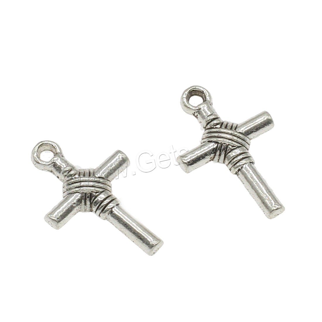 Zinc Alloy Cross Pendants, plated, more colors for choice, 15x23x2mm, Hole:Approx 2mm, Approx 1000PCs/KG, Sold By KG