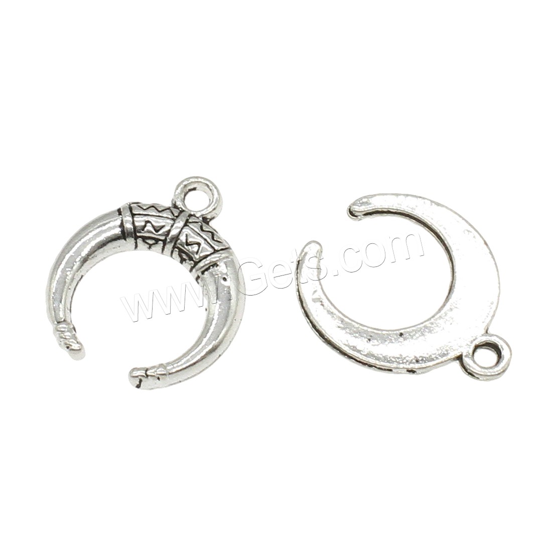 Zinc Alloy Jewelry Pendants, Moon, plated, more colors for choice, 15x18x1.7mm, Hole:Approx 1.7mm, Approx 1000PCs/KG, Sold By KG