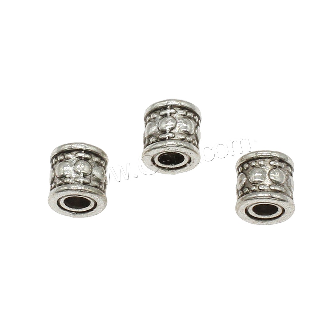 Zinc Alloy Jewelry Beads, Column, plated, more colors for choice, 7x6.5mm, Hole:Approx 2.8mm, Approx 833PCs/KG, Sold By KG