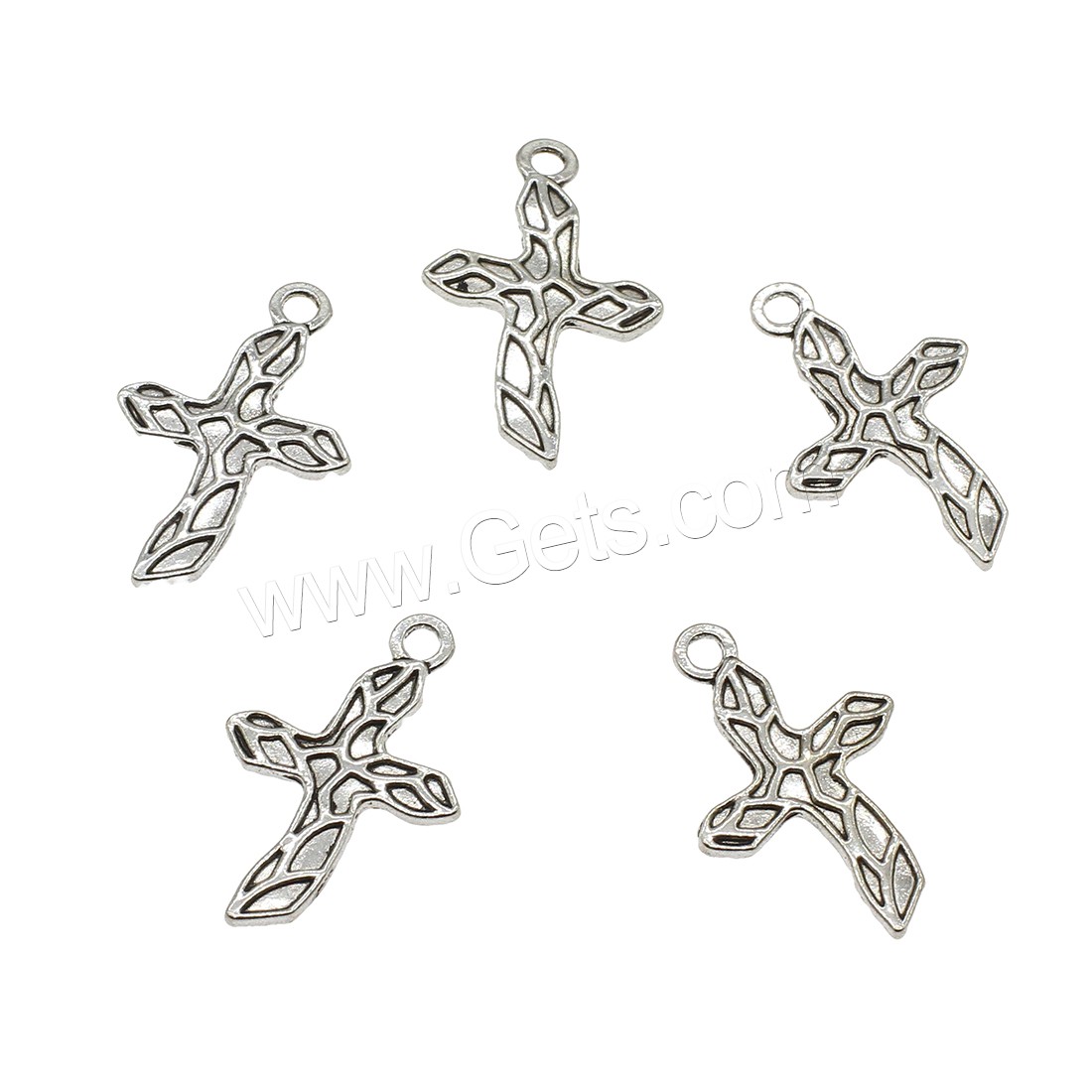 Zinc Alloy Cross Pendants, plated, more colors for choice, 17.5x27x2mm, Hole:Approx 2mm, Approx 666PCs/KG, Sold By KG