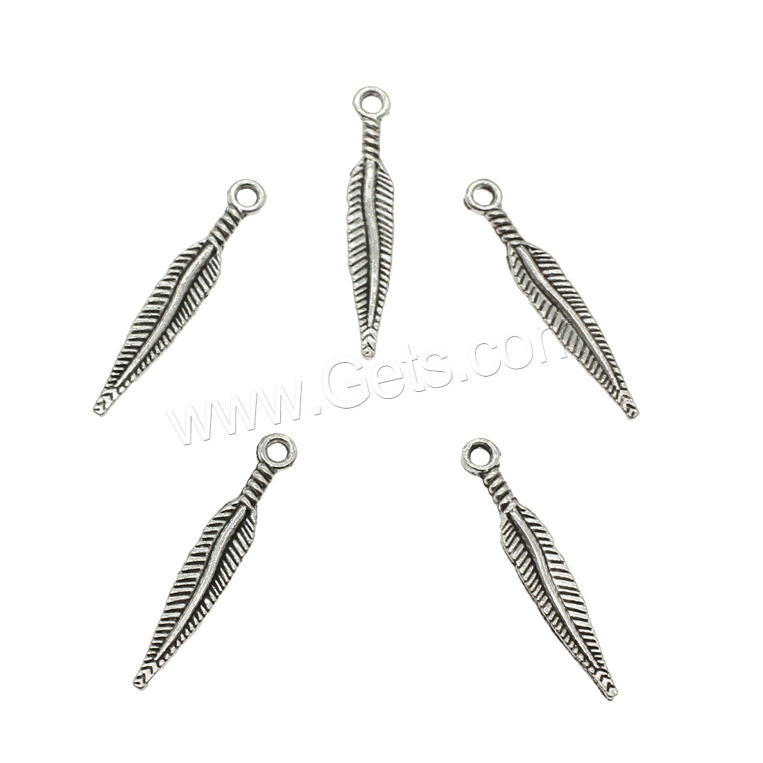 Zinc Alloy Feather Pendants, plated, more colors for choice, 4.5x28.5x1.2mm, Hole:Approx 1.7mm, Approx 2500PCs/KG, Sold By KG