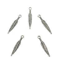 Zinc Alloy Feather Pendants, plated Approx 1.7mm, Approx 