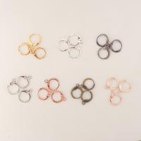 Brass Lever Back Earring Component, plated, with loop 14*12mm, Approx 