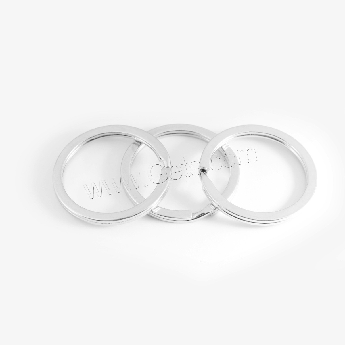Eisen Keychain-Kabel-Ring, Kreisring, plattiert, verschiedene Größen vorhanden, keine, 10PCs/Tasche, verkauft von Tasche