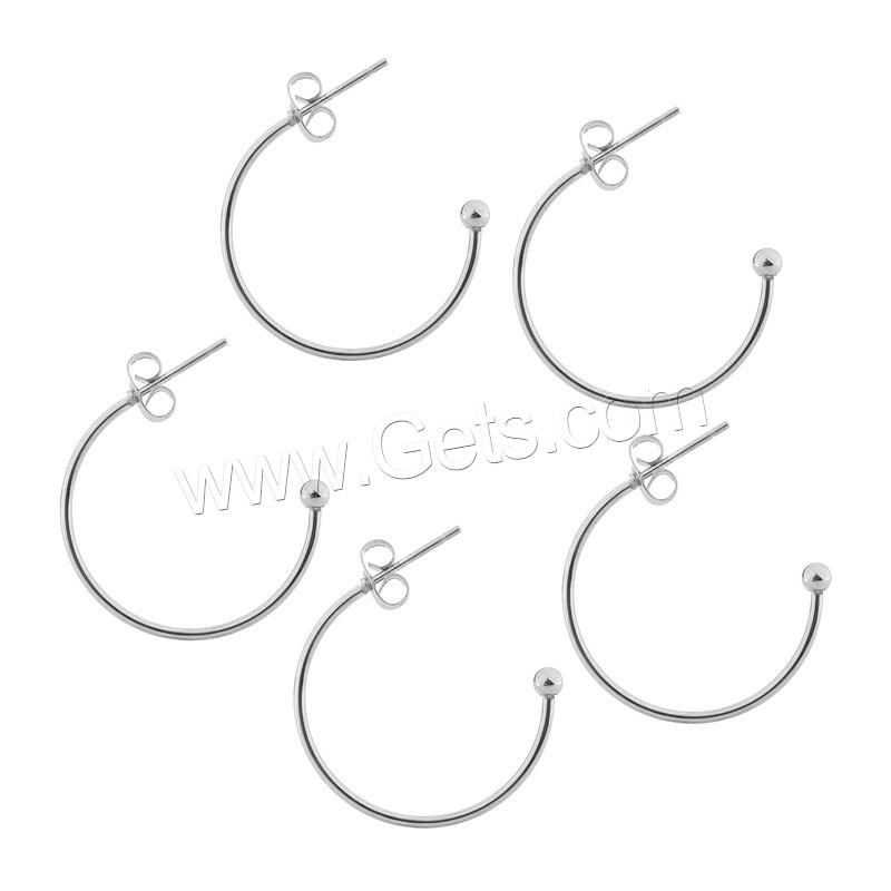 Stainless Steel Stud Earring, plated, different size for choice & for woman, more colors for choice, 6PCs/Bag, Sold By Bag