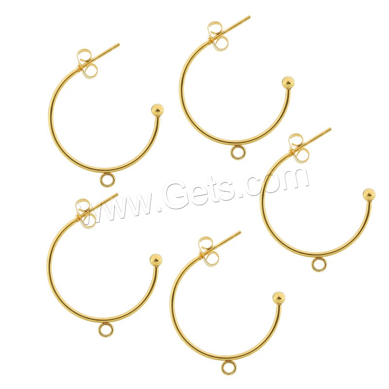 Stainless Steel Earring Drop Component, plated, with loop & different size for choice, more colors for choice, 6PCs/Bag, Sold By Bag