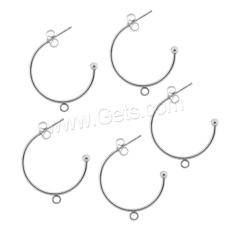 Edelstahl -Ohrring -Tropfen- Komponenten, plattiert, mit Schleife & verschiedene Größen vorhanden, keine, 6PCs/Tasche, verkauft von Tasche