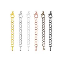 Zinc Alloy Extender Chain, plated & twist oval chain 