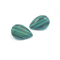 Synthetic Malachite Cabochon, Teardrop, polished, faceted 