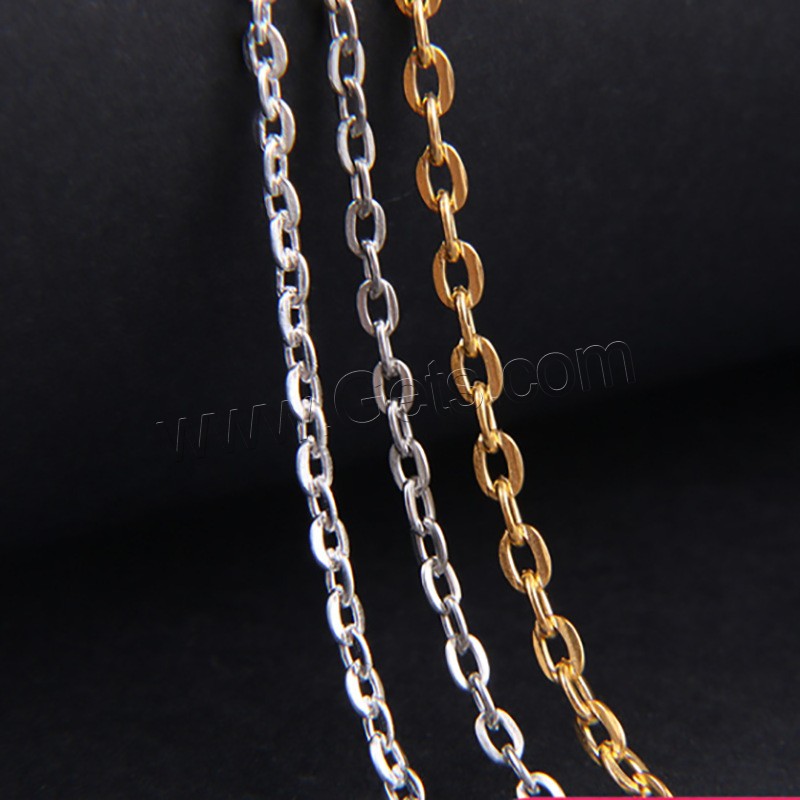 Iron Oval Chain, plated, different size for choice, more colors for choice, 100m/Lot, Sold By Lot