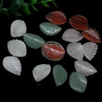 Gemstone Jewelry Pendant, Leaf, Carved 18u00d724mm [