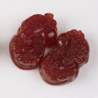 Red Agate Pendants, Fabulous Wild Beast, Carved red 