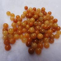 perles en Jade jaune, jaune de jade, Rond, poli, DIY & normes différentes pour le choix, Jaune, Vendu par PC