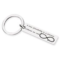 Stainless Steel Key Chain, Square, Unisex 