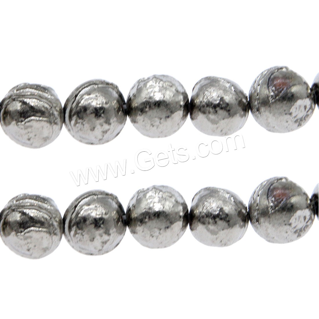 Marine Fossil Beads, silver color plated, different size for choice, Hole:Approx 1mm, Length:Approx 14.9 Inch, Sold By Strand
