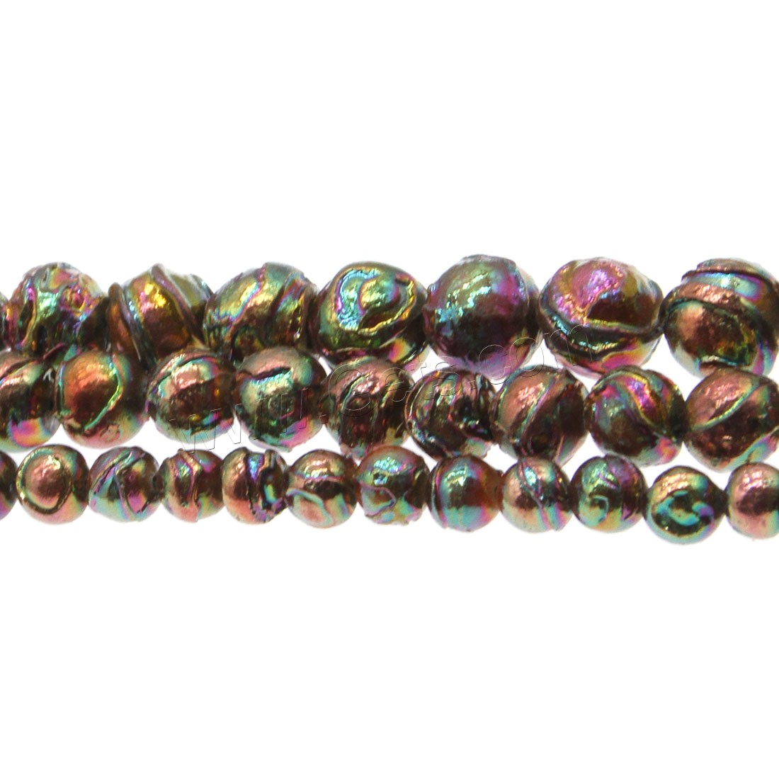 Meeresfossil Perle, bunte Farbe plattiert, verschiedene Größen vorhanden, Bohrung:ca. 1mm, Länge:ca. 14.9 ZollInch, verkauft von Strang