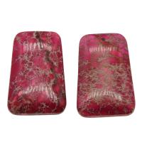 Царский джаспер подвеска, Трапеция, ярко-розовые красный отверстие:Приблизительно 1mm, продается PC