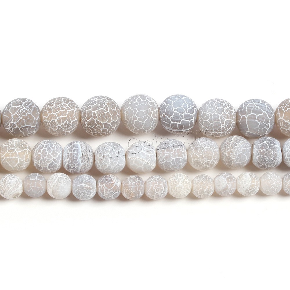 Natürliche Effloresce Achat Perlen, Auswitterung Achat, rund, DIY & verschiedene Größen vorhanden, keine, Bohrung:ca. 1mm, verkauft von Strang