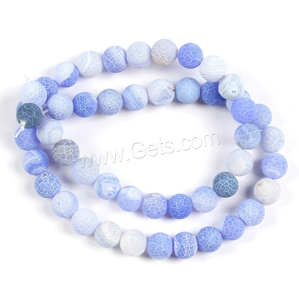Natural Effloresce Agate Beads, Round, DIY & different size for choice, more colors for choice, Hole:Approx 1mm, Sold By Strand