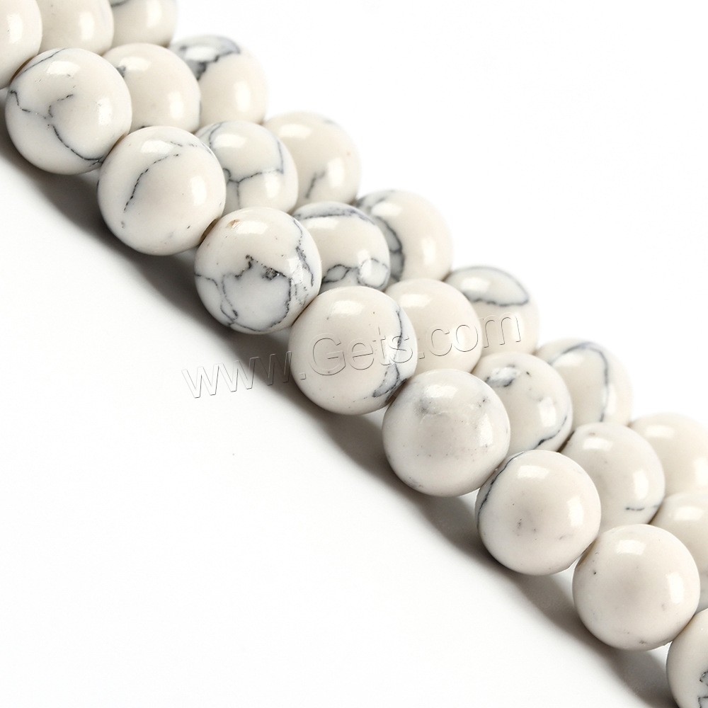 Howlite Beads, Round, DIY & different size for choice, white, Hole:Approx 1mm, Sold By Strand