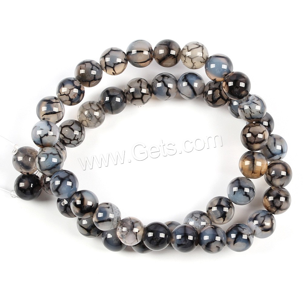 Natural Crackle Agate Bead, Round, DIY & different size for choice, more colors for choice, Hole:Approx 1mm, Sold By Strand