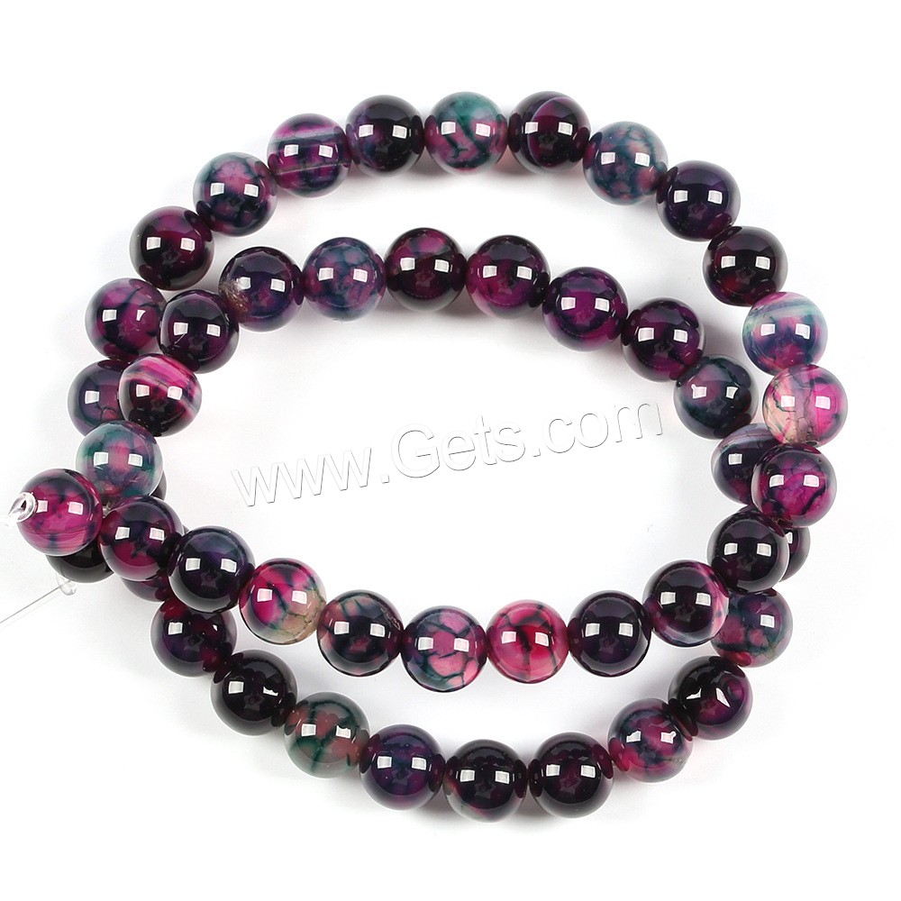 Natural Crackle Agate Bead, Round, DIY & different size for choice, more colors for choice, Hole:Approx 1mm, Sold By Strand