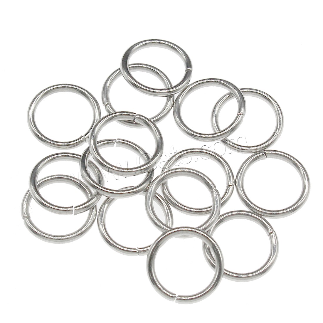 Sägeschnitt Edelstahl Closed Sprung-Ring, verschiedene Größen vorhanden & verschiedene Stile für Wahl, originale Farbe, 10000PCs/Tasche, verkauft von Tasche