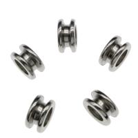 Stainless Steel Large Hole Beads, original color Approx 7mm 