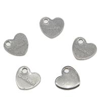 Stainless Steel Heart Pendants, original color Approx 1.2mm 
