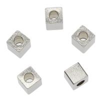 Stainless Steel Beads, Square original color 