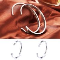 Stainless Steel Cuff Bangle, plated, fashion jewelry & Unisex silver color, 193mm Approx 7.59 Inch 