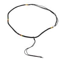 Nylon collier de corde, avec perle de plastique, avec 13cm chaînes de rallonge, plus de couleurs à choisir, 330*2mm Vendu par sac