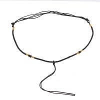 Collar de cuerda de nylon, Nylón, con Perlas plásticas, con 13cm extender cadena, más colores para la opción, 315*2mm, 100Strandfilamento/Bolsa, Vendido por Bolsa