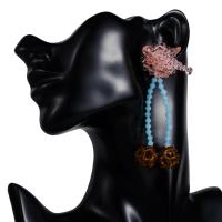 Acryl Tropfen Ohrring, Zinklegierung, mit Acryl, plattiert, Modeschmuck & für Frau, keine, verkauft von Paar