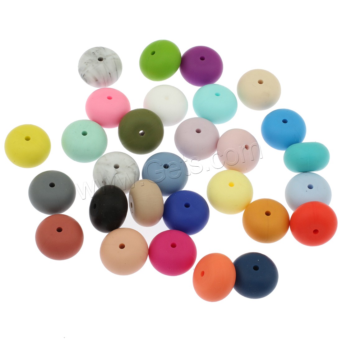 Silikon Perlen Schmuck, verschiedene Größen vorhanden, keine, Bohrung:ca. 2mm, verkauft von PC