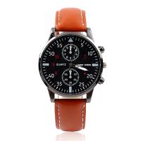 Bracelets de montre pour hommes, alliage de zinc, avec cuir PU, mouvement chinoise, plus de couleurs à choisir  Environ 9.45 pouce, Vendu par PC