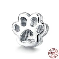 Sterling Silver Hollow Beads, 925 Sterling Silver, Claw, platinum plated, DIY 