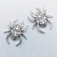 Zinc Alloy Animal Pendants, Spider, antique silver color plated Approx 1mm 