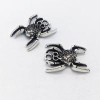 Zinc Alloy Animal Pendants, Spider, antique silver color plated Approx 1mm 