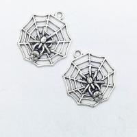 Zinc Alloy Hollow Pendants, Spider Web, antique silver color plated Approx 1mm 