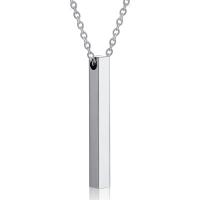 Stainless Steel Jewelry Necklace, Rectangle, Unisex & oval chain Approx 19.69 Inch 