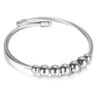 Stainless Steel Cuff Bangle, fashion jewelry & for woman 3mm, Inner Approx 58mm 