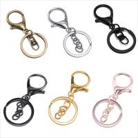 Zinc Alloy Key Clasp Finding, with Iron, plated, Unisex 