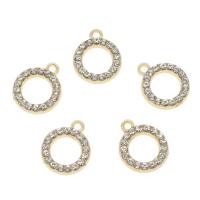 Zinc Alloy Rhinestone Pendants, Donut, gold color plated, with rhinestone Approx 1mm 