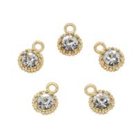 Zinc Alloy Rhinestone Pendants, gold color plated, with rhinestone Approx 1mm 