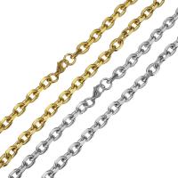 Stainless Steel Chain Necklace, plated, fashion jewelry & Unisex & curb chain 10mm,7mm Approx 23 Inch 