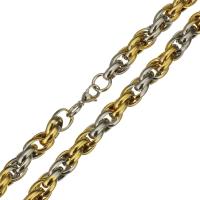 Stainless Steel Chain Necklace, plated, fashion jewelry & Unisex, 11mm Approx 23 Inch 