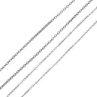 Нержавеющая сталь Овальном Сеть, нержавеющая сталь, разный размер для выбора & Овальный цепь, оригинальный цвет, 100м/Золотник, продается Золотник